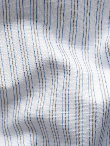 Eton Men's Contemporary-Fit Stripe Cotton-Linen Shirt - Brown - Size 17.5 | Thumbnail 8 Eton Men's Contemporary-Fit Stripe Cotton-Linen Shirt - Brown - Size 17.5 | Thumbnail 8