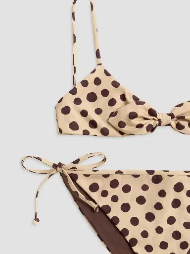 Valentino Garavani Women's Lycra Swimsuit in Plus De Pois Dalmata Polka Dot - Beige Chocolate | Thumbnail 7 Valentino Garavani Women's Lycra Swimsuit in Plus De Pois Dalmata Polka Dot - Beige Chocolate | Thumbnail 7