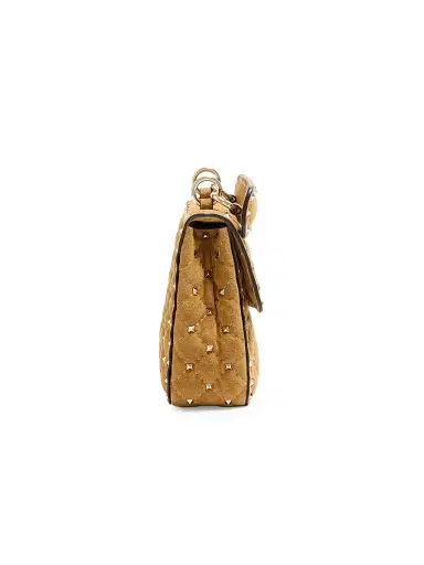 Valentino Garavani Women's Rockstud Spike Suede Shoulder Bag - Havana Beige | Thumbnail 3 Valentino Garavani Women's Rockstud Spike Suede Shoulder Bag - Havana Beige | Thumbnail 3
