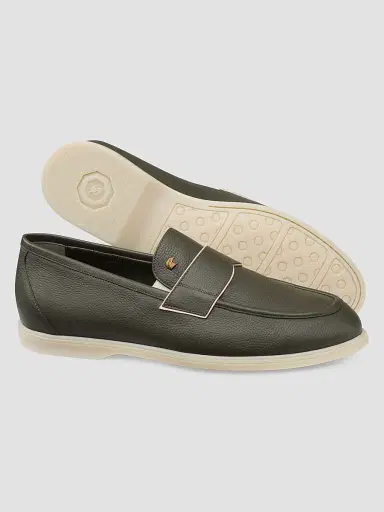 Stefano Ricci Men's Calfskin Leather Loafers - Green | Thumbnail 3 Stefano Ricci Men's Calfskin Leather Loafers - Green | Thumbnail 3