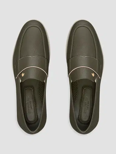 Stefano Ricci Men's Calfskin Leather Loafers - Green | Thumbnail 4 Stefano Ricci Men's Calfskin Leather Loafers - Green | Thumbnail 4
