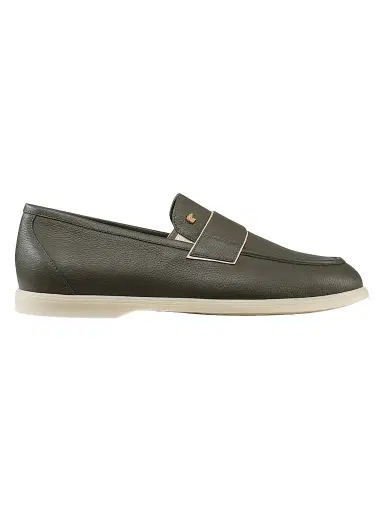 Stefano Ricci Men's Calfskin Leather Loafers - Green | Thumbnail 1 Stefano Ricci Men's Calfskin Leather Loafers - Green | Thumbnail 1