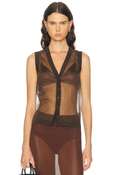 RENGGLI Sheer Knit Vest | Thumbnail 1 RENGGLI Sheer Knit Vest | Thumbnail 1
