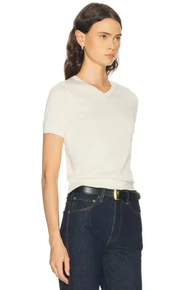 RENGGLI Silk Cashmere V-Neck Knit Tee | Thumbnail 2 RENGGLI Silk Cashmere V-Neck Knit Tee | Thumbnail 2