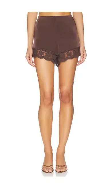 Bardot Bonita Satin Lace Trim Short | Thumbnail 1 Bardot Bonita Satin Lace Trim Short | Thumbnail 1