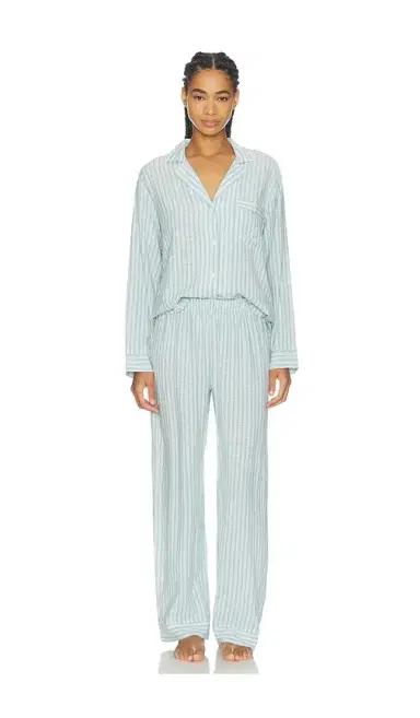 eberjey Nautico Long Pajama Set | Thumbnail 1 eberjey Nautico Long Pajama Set | Thumbnail 1