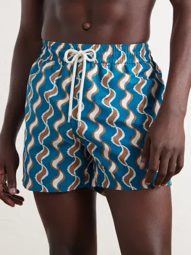 Frescobol Carioca Rio Straight-Leg Mid-Length Printed Swim Shorts - Men | Thumbnail 2 Frescobol Carioca Rio Straight-Leg Mid-Length Printed Swim Shorts - Men | Thumbnail 2
