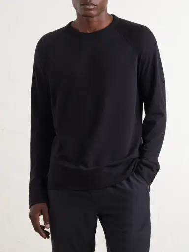 James Perse Garment-Dyed Loopback Supima Cotton-Jersey Sweatshirt - Men | Thumbnail 3 James Perse Garment-Dyed Loopback Supima Cotton-Jersey Sweatshirt - Men | Thumbnail 3