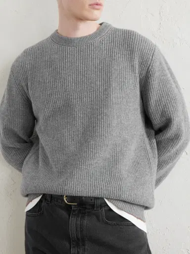 Canali Ribbed Wool and Cashmere-Blend Sweater - Men | Thumbnail 5 Canali Ribbed Wool and Cashmere-Blend Sweater - Men | Thumbnail 5