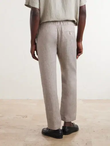 Frescobol Carioca Oscar Straight-Leg Linen and Cotton-Blend Drawstring Trousers - Men | Thumbnail 4 Frescobol Carioca Oscar Straight-Leg Linen and Cotton-Blend Drawstring Trousers - Men | Thumbnail 4