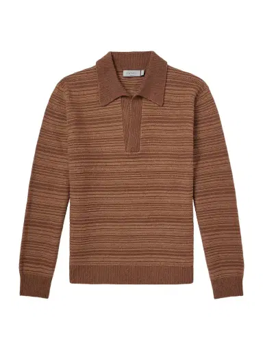 Canali Wool and Cashmere-Blend Polo Sweater - Men | Thumbnail 1 Canali Wool and Cashmere-Blend Polo Sweater - Men | Thumbnail 1