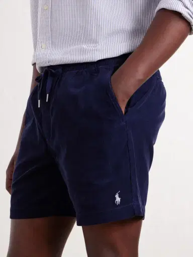 Polo Ralph Lauren Straight-Leg Logo-Embroidered Cotton-Corduroy Drawstring Shorts - Men | Thumbnail 5 Polo Ralph Lauren Straight-Leg Logo-Embroidered Cotton-Corduroy Drawstring Shorts - Men | Thumbnail 5