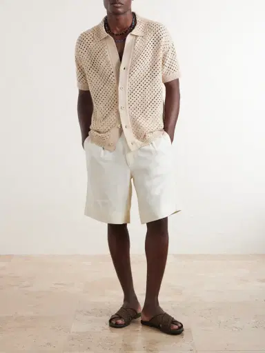 Frescobol Carioca Pinto Crocheted Cotton Shirt - Men | Thumbnail 2 Frescobol Carioca Pinto Crocheted Cotton Shirt - Men | Thumbnail 2
