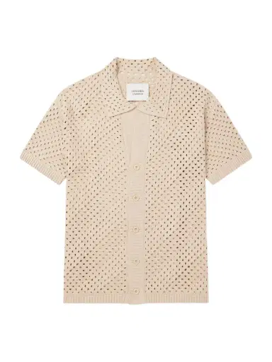 Frescobol Carioca Pinto Crocheted Cotton Shirt - Men | Thumbnail 1 Frescobol Carioca Pinto Crocheted Cotton Shirt - Men | Thumbnail 1