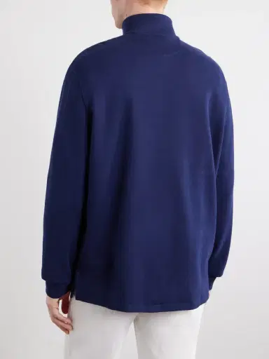 Polo Ralph Lauren Logo-Embroidered Cotton-Jersey Half-Zip Sweater - Men | Thumbnail 4 Polo Ralph Lauren Logo-Embroidered Cotton-Jersey Half-Zip Sweater - Men | Thumbnail 4