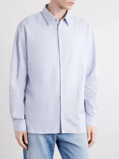 A.P.C. Malo Striped Organic Cotton Shirt - Men | Thumbnail 3 A.P.C. Malo Striped Organic Cotton Shirt - Men | Thumbnail 3