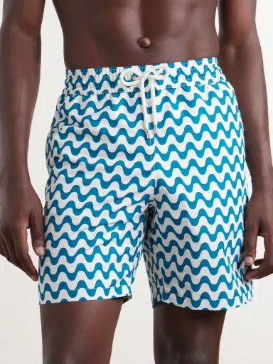 Frescobol Carioca Santos Straight-leg Mid-Length Printed Swim Shorts - Men | Thumbnail 2 Frescobol Carioca Santos Straight-leg Mid-Length Printed Swim Shorts - Men | Thumbnail 2