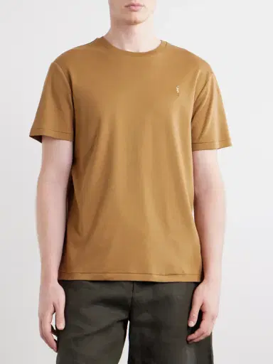 Polo Ralph Lauren Logo-Embroidered Cotton-Jersey T-Shirt - Men | Thumbnail 3 Polo Ralph Lauren Logo-Embroidered Cotton-Jersey T-Shirt - Men | Thumbnail 3