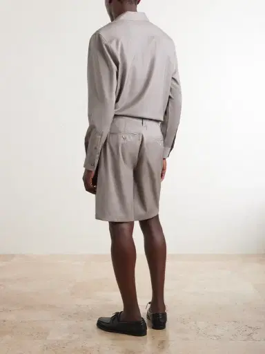Frescobol Carioca Serano Pleated Wool Shorts - Men | Thumbnail 4 Frescobol Carioca Serano Pleated Wool Shorts - Men | Thumbnail 4