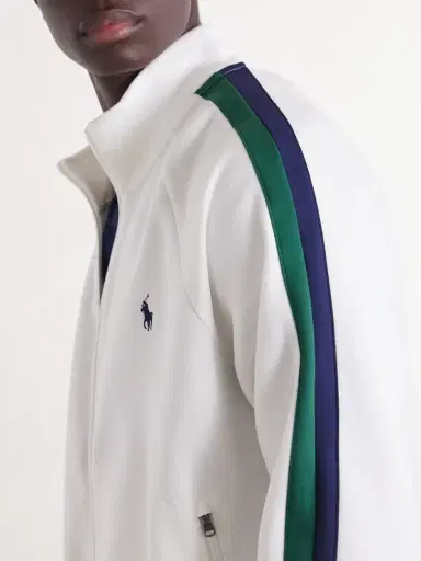 Polo Ralph Lauren Logo-Embroidered Striped Cotton-Jersey Zip-Up Sweatshirt - Men | Thumbnail 5 Polo Ralph Lauren Logo-Embroidered Striped Cotton-Jersey Zip-Up Sweatshirt - Men | Thumbnail 5