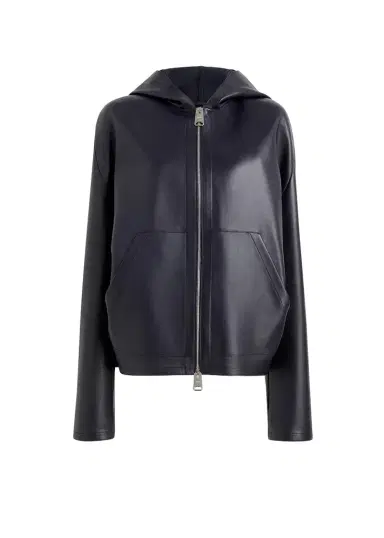 Khaite Darlo Jacket In Dark Navy Leather | Thumbnail 1 Khaite Darlo Jacket In Dark Navy Leather | Thumbnail 1