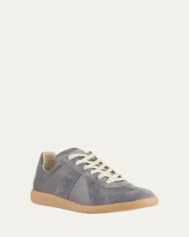 Maison Margiela Men's Replica Leather Low-Top Sneakers | Thumbnail 6 Maison Margiela Men's Replica Leather Low-Top Sneakers | Thumbnail 6