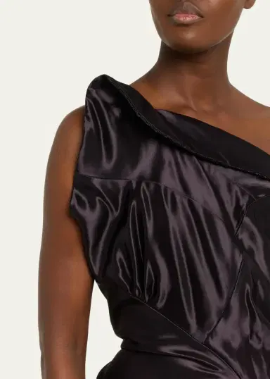 Dries Van Noten Damari One-Shoulder Pleated Dress | Thumbnail 5 Dries Van Noten Damari One-Shoulder Pleated Dress | Thumbnail 5