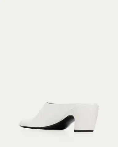 Dries Van Noten 75mm Floral Debossed Leather Mules | Thumbnail 2 Dries Van Noten 75mm Floral Debossed Leather Mules | Thumbnail 2