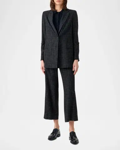 Akris punto Windowpane Check Single-Breasted Jacket | Thumbnail 2 Akris punto Windowpane Check Single-Breasted Jacket | Thumbnail 2