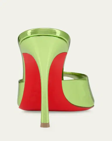 Christian Louboutin 100mm Me Dolly Metallic Leather Slide Sandals | Thumbnail 3 Christian Louboutin 100mm Me Dolly Metallic Leather Slide Sandals | Thumbnail 3