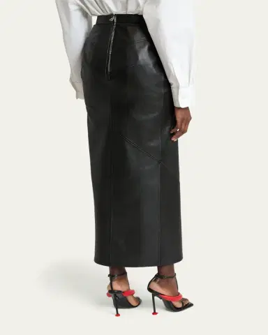 Givenchy Draped Leather Maxi Skirt | Thumbnail 3 Givenchy Draped Leather Maxi Skirt | Thumbnail 3