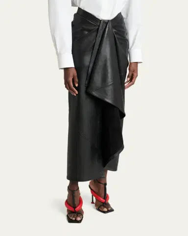 Givenchy Draped Leather Maxi Skirt | Thumbnail 4 Givenchy Draped Leather Maxi Skirt | Thumbnail 4