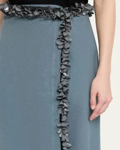 Diotima Darliston Embellished Asymmetric Cotton Midi Skirt | Thumbnail 5 Diotima Darliston Embellished Asymmetric Cotton Midi Skirt | Thumbnail 5