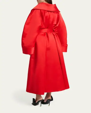 Givenchy Voluminous Belted Silk Coat | Thumbnail 3 Givenchy Voluminous Belted Silk Coat | Thumbnail 3