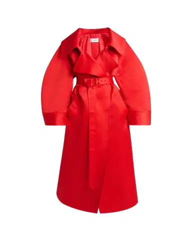 Givenchy Voluminous Belted Silk Coat | Thumbnail 1 Givenchy Voluminous Belted Silk Coat | Thumbnail 1