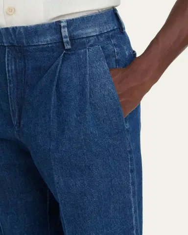 Valentino Garavani Men's Tailored Wide-Leg Denim Jeans | Thumbnail 5 Valentino Garavani Men's Tailored Wide-Leg Denim Jeans | Thumbnail 5