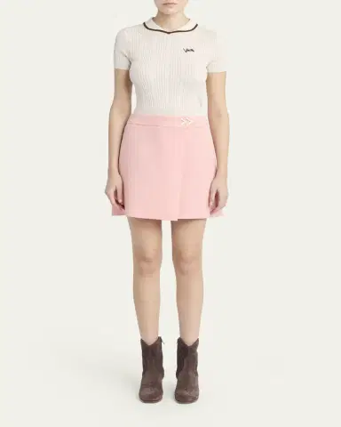 Valentino Garavani Cable Knit Crop Polo Sweater | Thumbnail 2 Valentino Garavani Cable Knit Crop Polo Sweater | Thumbnail 2