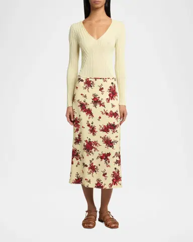 Jil Sander Cashmere-Silk V-Neck Sweater | Thumbnail 2 Jil Sander Cashmere-Silk V-Neck Sweater | Thumbnail 2