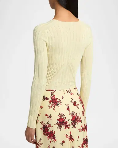 Jil Sander Cashmere-Silk V-Neck Sweater | Thumbnail 3 Jil Sander Cashmere-Silk V-Neck Sweater | Thumbnail 3