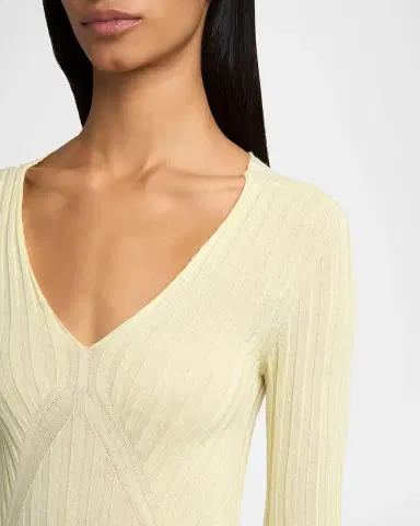 Jil Sander Cashmere-Silk V-Neck Sweater | Thumbnail 5 Jil Sander Cashmere-Silk V-Neck Sweater | Thumbnail 5