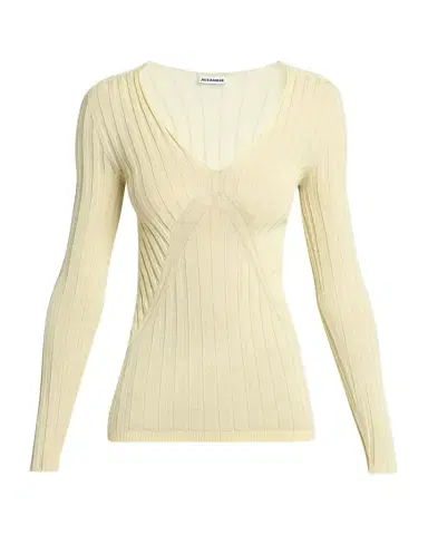 Jil Sander Cashmere-Silk V-Neck Sweater | Thumbnail 1 Jil Sander Cashmere-Silk V-Neck Sweater | Thumbnail 1