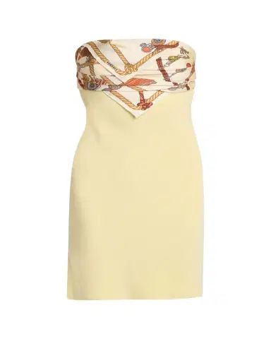 Versace Strapless Printed Scarf Mini Dress | Thumbnail 1 Versace Strapless Printed Scarf Mini Dress | Thumbnail 1