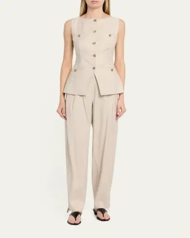 Toccin Elowen Pleated Pants with Ankle Ties | Thumbnail 2 Toccin Elowen Pleated Pants with Ankle Ties | Thumbnail 2