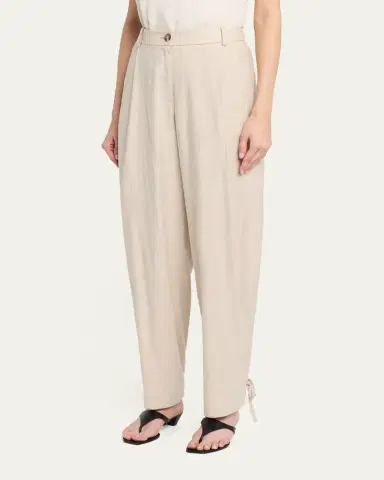 Toccin Elowen Pleated Pants with Ankle Ties | Thumbnail 4 Toccin Elowen Pleated Pants with Ankle Ties | Thumbnail 4