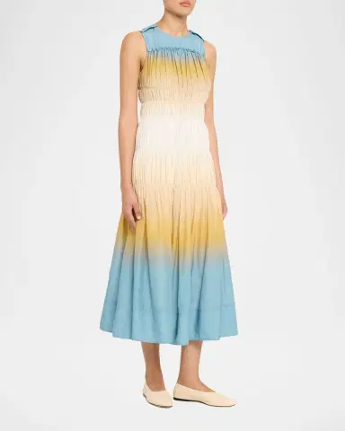 3.1 Phillip Lim Smocked Ombré Voile Midi Dress | Thumbnail 4 3.1 Phillip Lim Smocked Ombré Voile Midi Dress | Thumbnail 4