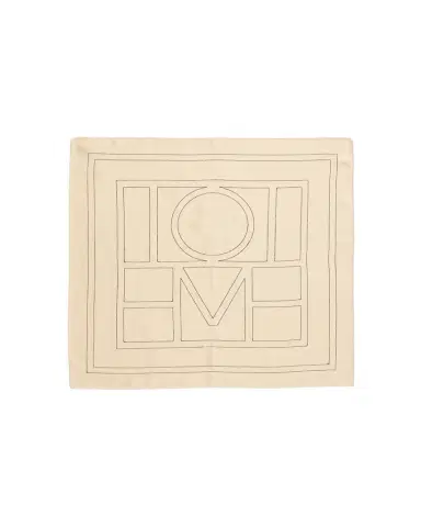 Toteme Embroidered Logo Monogram Silk Scarf | Thumbnail 1 Toteme Embroidered Logo Monogram Silk Scarf | Thumbnail 1