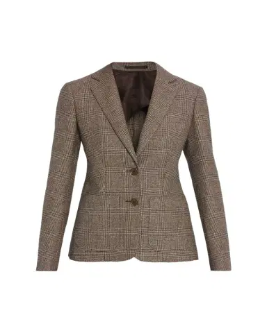 Burberry Prince of Wales Check Wool-Linen Single-Breasted Jacket | Thumbnail 1 Burberry Prince of Wales Check Wool-Linen Single-Breasted Jacket | Thumbnail 1