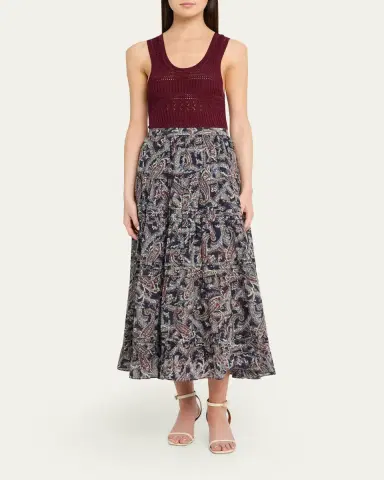 Veronica Beard Heatheralyn Paisley Skirt | Thumbnail 2 Veronica Beard Heatheralyn Paisley Skirt | Thumbnail 2