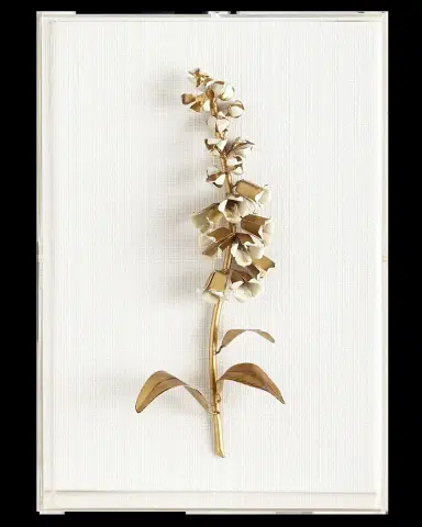 Tommy Mitchell Original Gilded Foxglove Study on Linen | Thumbnail 2 Tommy Mitchell Original Gilded Foxglove Study on Linen | Thumbnail 2