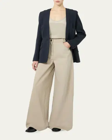 Max Mara Pleated Single-Breasted Jacket | Thumbnail 2 Max Mara Pleated Single-Breasted Jacket | Thumbnail 2